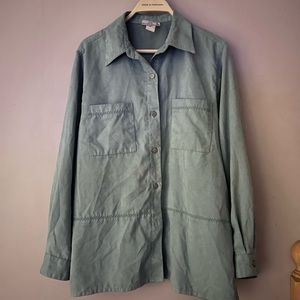 Alfred Dunner size 12 women’s faux suede button down top